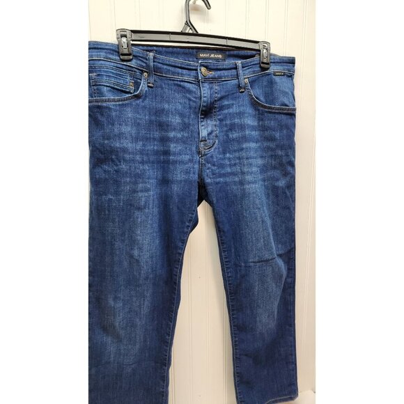 Mavi Mens Zach Jeans Mid-Rise Dark Wash Straight-Leg Denim Pants 36/32 - Picture 2 of 12